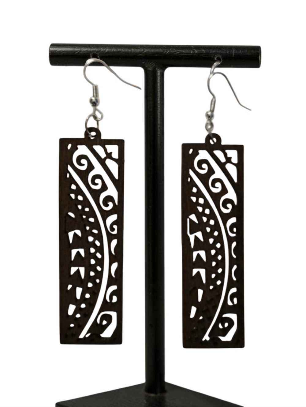 Two Towers ▪︎ Wood Enriched Laser Cut Earringz - Picture 2 of 15